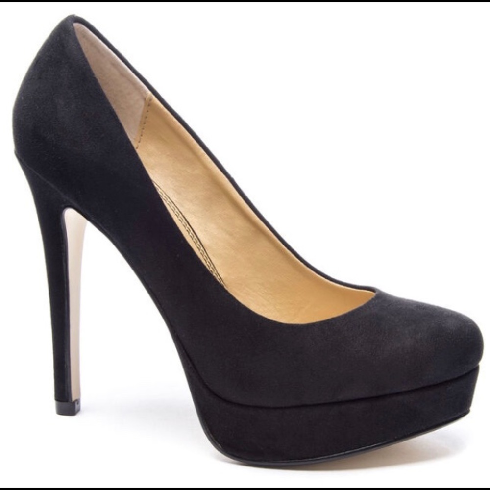 Black Wendy Platform Pump